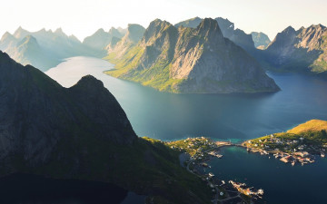 Картинка природа горы озеро норвегия