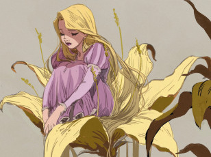 Картинка рисованное кино +мультфильмы девочка цветок