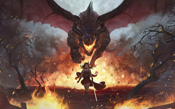 Картинка war+dragons видео+игры war+of+dragons девушка дракон