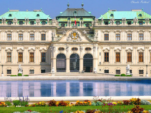 обоя belvedere, города, вена, австрия