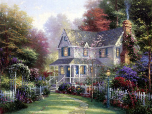 Картинка thomas kinkade рисованные природа