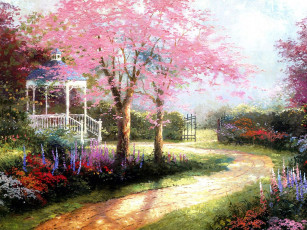 Картинка thomas kinkade рисованные природа