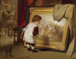 Картинка рисованные august friedrich siegert маленький знаток живописи