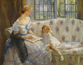 Картинка рисованные mary ethel young hunter мама с ребенком