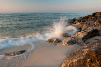 Картинка природа моря океаны мексиканский залив камни побережье