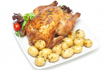 Картинка еда мясные блюда картофель курица