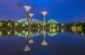 обоя города, сингапур, парк, оригинальность