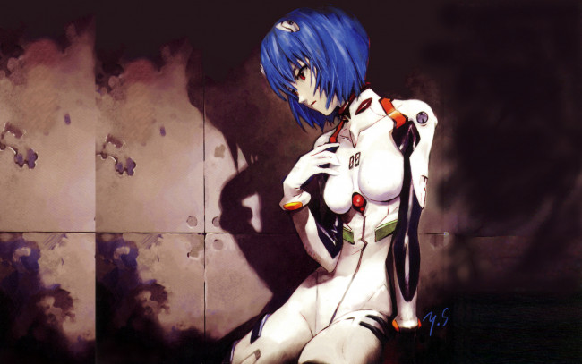 Обои картинки фото аниме, evangelion, neon, genesis, ayanami, rei