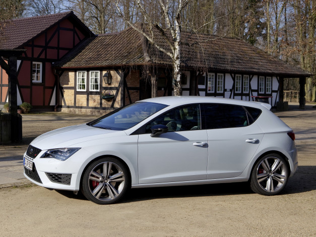 Обои картинки фото автомобили, seat, cupra, leon, светлый, 2014