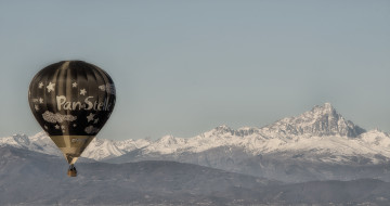 Картинка авиация воздушные+шары горы спорт шар