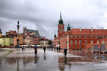 обоя варшава, города, варшава , польша, полша, дождь