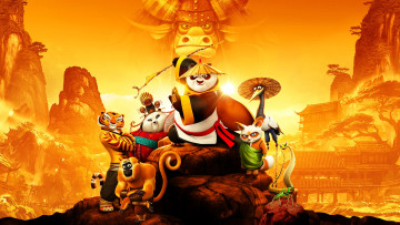 обоя kung fu panda 3, мультфильмы, персонажи