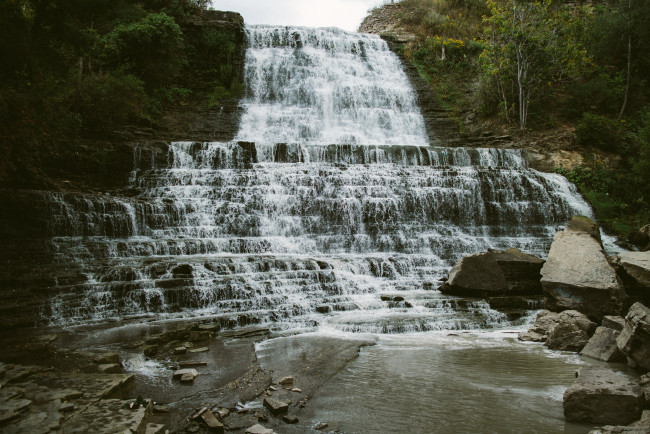 Обои картинки фото природа, водопады, поток, скала, камни