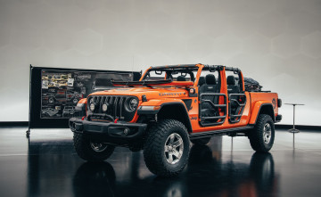 Картинка автомобили jeep gladiator gravity джип стенд оранжевый