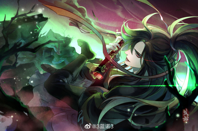 Обои картинки фото аниме, mo dao zu shi, вэй, усянь, флейта
