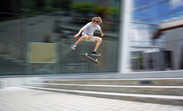 Картинка разное люди мальчик скейт прыжок