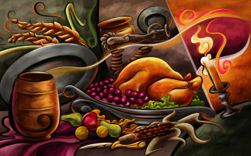 Картинка рисованные еда