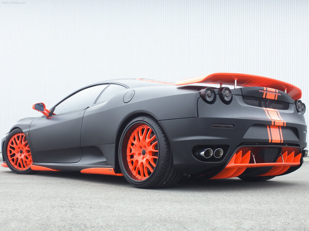 Обои картинки фото hamann, ferrari, f430, black, miracle, 2007, автомобили