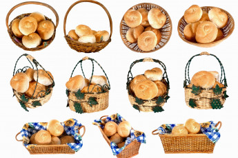 Картинка еда хлеб выпечка корзинки булочки