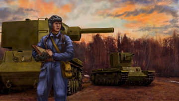 Картинка рисованные армия танкист танки