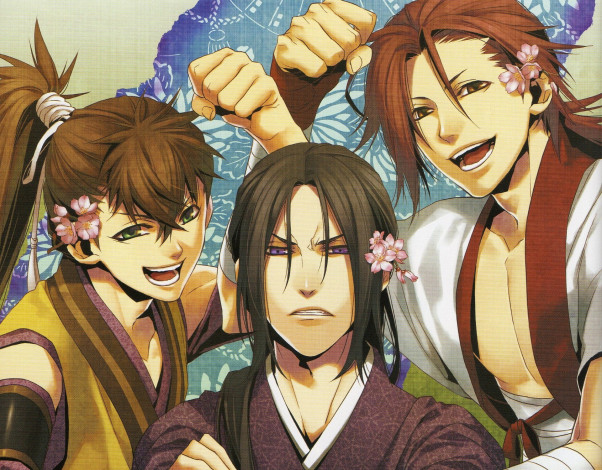 Обои картинки фото аниме, hakuoki, парни