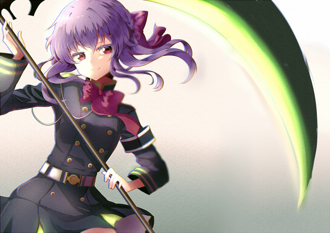 Обои картинки фото аниме, owari no seraph, девушка, коса