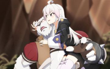 обоя аниме, grimoire of zero, девушка, фон, взгляд