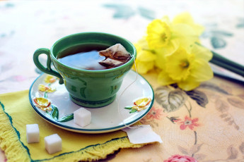 Картинка еда напитки +Чай нарцисс чай сахар