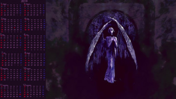Картинка календари фэнтези ангел крылья девушка