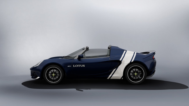 Обои картинки фото 2020 lotus elise classic heritage editions, автомобили, lotus, 2020, elise, classic, heritage, editions, вид, сбоку