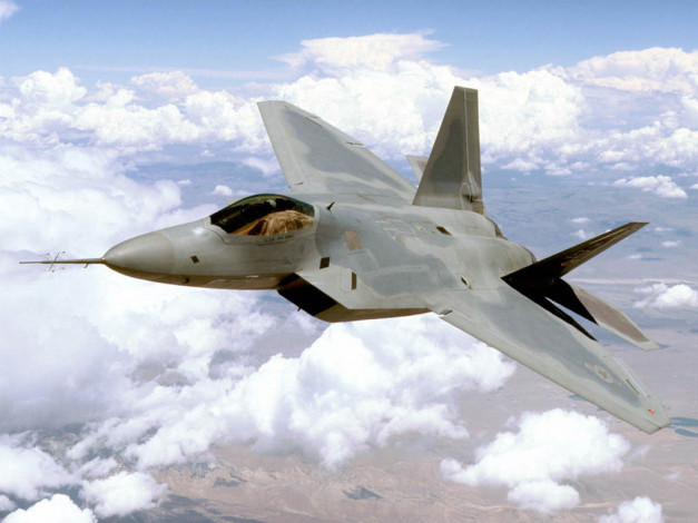 Обои картинки фото авиация, боевые, самолёты, raptor, f-22