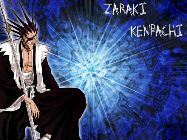 Обои картинки фото аниме, bleach, зараки, kenpachi