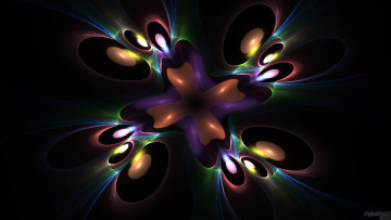 Картинка 3д графика fractal фракталы график узор цвета