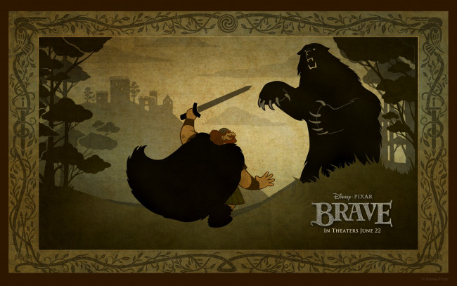 Обои картинки фото мультфильмы, brave, храбрая, сердцем