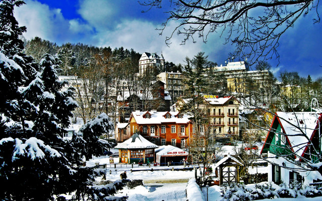 Обои картинки фото города, панорамы, зима, poland