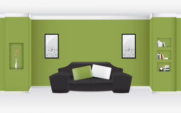 Картинка векторная+графика мебель комната