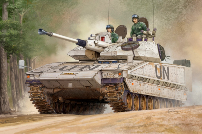 Обои картинки фото рисованные, армия, бронемашина, миротворческие, силы, cv90-40c, ifv, sweden