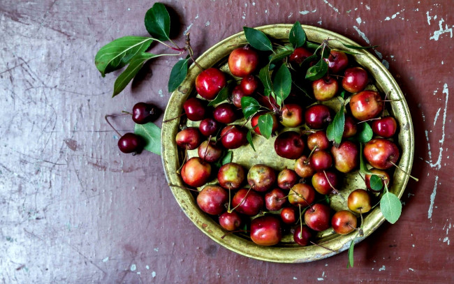 Обои картинки фото еда, вишня,  черешня, ягоды, миска
