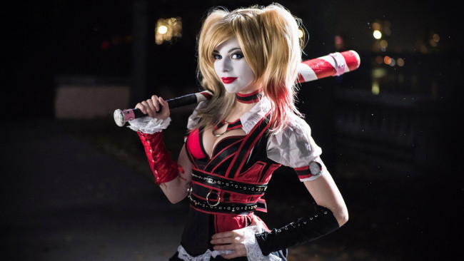 Обои картинки фото девушки, - креатив,  косплей, косплей, cosplay, ryuu, lavitz, harley, quinn