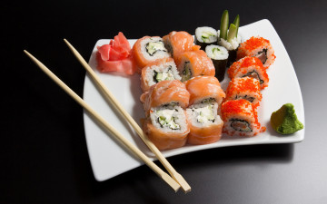 обоя еда, рыба,  морепродукты,  суши,  роллы, японская, кухня, роллы, суши
