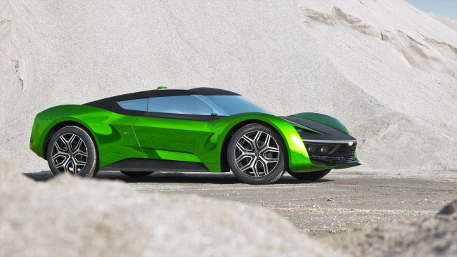 Обои картинки фото gfg vision, автомобили, -unsort, зеленый, пески