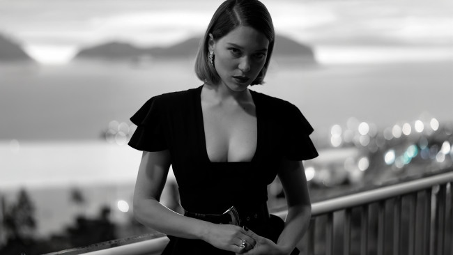 Обои картинки фото celebrities lea seydoux 2024, девушки, lea seydoux, леа, сейду, киноактриса, модель, чeрнo, бeлoe