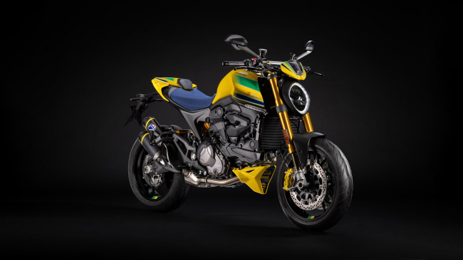 Обои картинки фото ducati monster senna 2024, мотоциклы, ducati, monster, senna, дукати, сенна