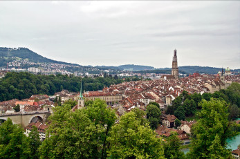 Картинка города берн швейцария панорама крыши