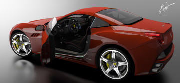 Картинка автомобили 3д california ferarri