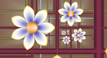 Картинка 3д графика flowers цветы узор цвета фон лепестки