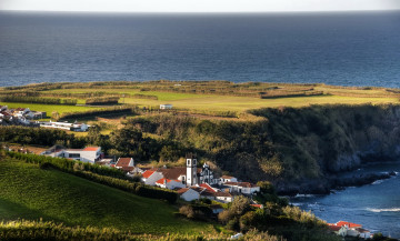 Картинка португалия azores san miguel города пейзажи дома море побережье