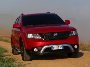 обоя автомобили, fiat, красный, cross, 345, 2014г, freemont