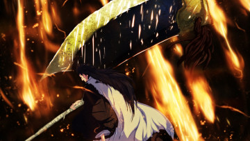 Картинка аниме bleach банкай меч zaraki kenpachi парень art anime