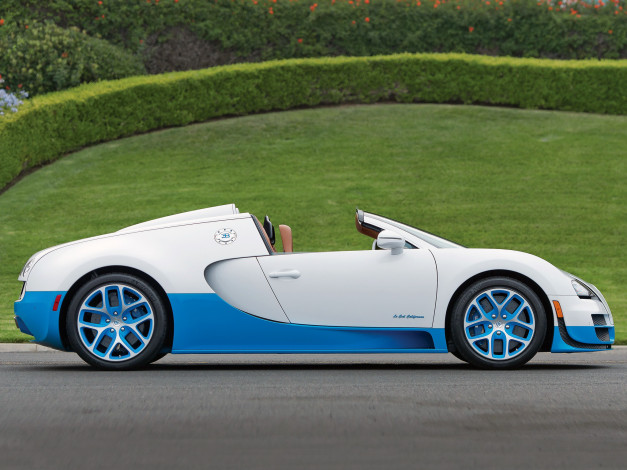Обои картинки фото автомобили, bugatti, 2013г, californien, le, ciel, vitesse, roadster, veyron, grand, sport
